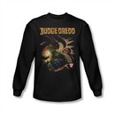Judge Dredd Shirt Punch Blast Long Sleeve Black Tee T-Shirt