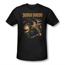 Judge Dredd Shirt Slim Fit Punch Blast Black T-Shirt