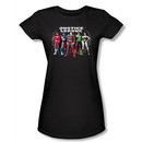 Justice League Juniors T-shirt Superheroes The Big Five Black Shirt