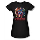 Justice League Juniors T-shirt Superheroes In League Black Tee Shirt