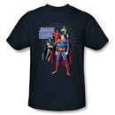 Justice League Kids T-shirt Protectors Youth Navy Blue Tee Shirt