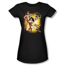Justice League Juniors T-shirt Wonder Woman Black Tee Shirt