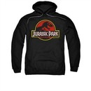 Jurassic Park Hoodie Sweatshirt Classic Logo Black Adult Hoody Sweat Shirt