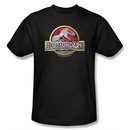 Jurassic Park T-shirt Movie Logo Adult Black Tee Shirt