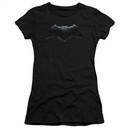 Justice League Movie Juniors Shirt Batman Logo Black T-Shirt