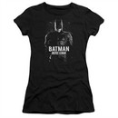 Justice League Movie Juniors Shirt Batman Profile Black T-Shirt