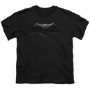 Justice League Movie Kids Shirt Batman Logo Black T-Shirt