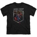 Justice League Movie Kids Shirt Charge Black T-Shirt