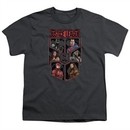 Justice League Movie Kids Shirt League of Six Charcoal T-Shirt