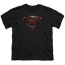 Justice League Movie Kids Shirt Superman Logo Black T-Shirt