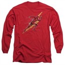 Justice League Movie Long Sleeve Shirt Flash Forward Red Tee T-Shirt