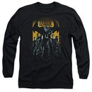 Justice League Movie Long Sleeve Stand Up To Evil Black Tee T-Shirt