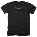 Justice League Movie Shirt Batman Logo Heather Black T-Shirt