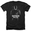 Justice League Movie Shirt Batman Profile Heather Black T-Shirt