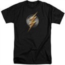 Justice League Movie Shirt Flash Logo Black Tall T-Shirt
