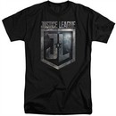 Justice League Movie Shirt Shield Logo Black Tall T-Shirt