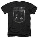 Justice League Movie Shirt Shield of Emblems Heather Black T-Shirt