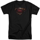 Justice League Movie Shirt Superman Logo Black Tall T-Shirt