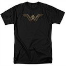 Justice League Movie Shirt Wonder Woman Logo Black T-Shirt