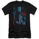 Justice League Movie Slim Fit Shirt Superman Black T-Shirt