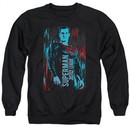 Justice League Movie Sweatshirt Superman Adult Black Sweat Shirt