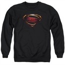 Justice League Movie Sweatshirt Superman Logo Adult Black Sweat Shirt
