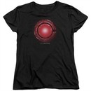 Justice League Movie Womens Shirt Cyborg Logo Black T-Shirt