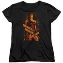 Justice League Movie Womens Shirt Wonder Woman Black T-Shirt
