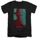 Justified Slim Fit V-Neck Shirt Raylan Givens Silhouette Black T-Shirt