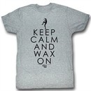 Karate Kid Shirt Keep Calm Adult Grey Tee T-Shirt