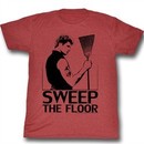 Karate Kid Shirt Sweep the Floor Adult Red Tee T-Shirt