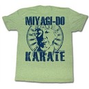 Karate Kid T-Shirt Movie Miyagi Do Adult Green Heather Tee Shirt