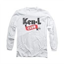 Ken L Ration Shirt Club Logo Long Sleeve White Tee T-Shirt