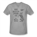 Ken L Ration Shirt Slim Fit V-Neck Beg For It Athletic Heather T-Shirt