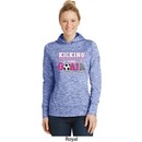 Kicking Breast Cancer is Our Goal Ladies Moisture Wicking Hoodie