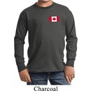 Kids Canadian Flag Pocket Print Youth Long Sleeve