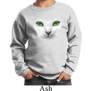 Kids Cat Sweatshirt Green Eyes Cat Sweat Shirt