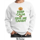 Kids Halloween Sweatshirt Keep Calm and Give Me Candy Sweat Shirt
