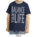 Kids Yoga Shirt Balance Your Life Toddler Tee T-Shirt