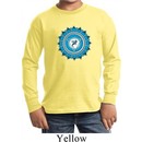 Kids Yoga Shirt Blue Vishuddha Long Sleeve Tee T-Shirt
