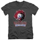 Killer Klowns From Outer Space Slim Fit V-Neck Shirt Rough Clown Charcoal T-Shirt