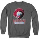 Killer Klowns From Outer Space Sweatshirt Rough Clown Adult Charcoal Sweat Shirt