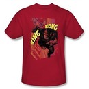 King Kong T-Shirt Warner Bros Movie Plane Grab Adult Red Tee Shirt