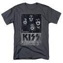Kiss Rock Band Shirt In Concert Live Adult Charcoal Tee T-Shirt