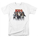 Kiss Rock Band Shirt Throwback Pose Adult White Tee T-Shirt