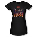 Kiss Shirt Rock Band Juniors Destroyer Cover Black Tee T-Shirt