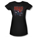 Kiss Shirt Rock Band Juniors Kings Black Tee T-Shirt