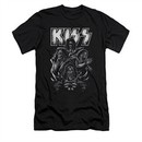 Kiss Shirt Slim Fit Skulls Black T-Shirt
