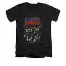 Kiss Shirt Slim Fit V-Neck Destroyer Black T-Shirt