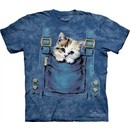 Kitty Shirt Pocket Kitten Adult Tie Dye Tee T-shirt